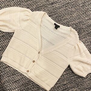 House of Harlow 1960 Cream Button-Up Cardigan